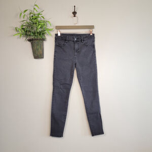 American Eagle Hi Rise Jegging Black Skinny Next Level Stretch Jeans AEO AE 8